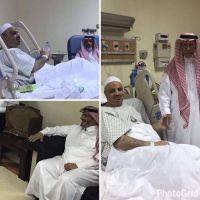 #الشيخ / سعد بن حمد الرحيل الخالدي في زيارة للمهندس / نبيه البراهيم بمستشفى قوى الامن  .. للاطمئنان على صحته