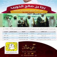 #رجا #الذويب يحصل على #المركز الأول على المعاهد العلميه بالمملكة.