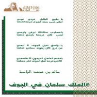 #قصيدة #سالم #الباسط في زيارة #الملك #سلمان #للجوف.